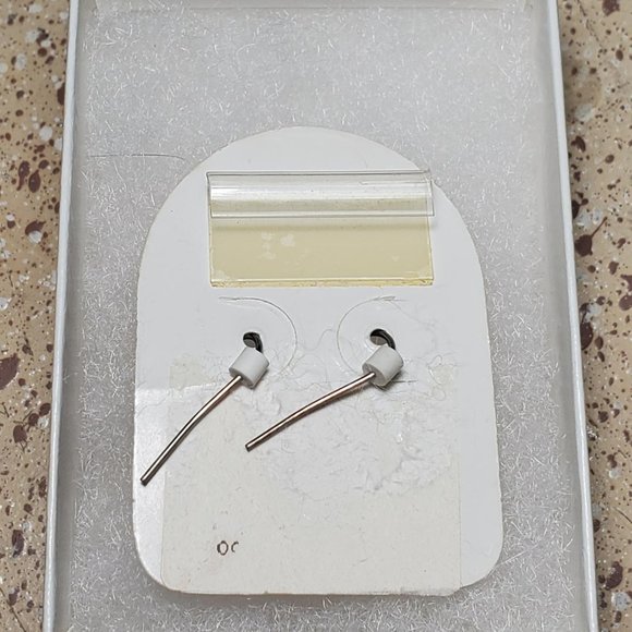 EARRINGS Sterling Silver Blue White Dangle Hook Valentines NWT Jewelry Box - Picture 5 of 6